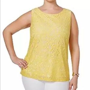 Charter Club Sleeveless Flower Lace Top NWT